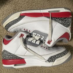 Youth Nike Air Jordan 3 Retro in the "Fire Red" colorway