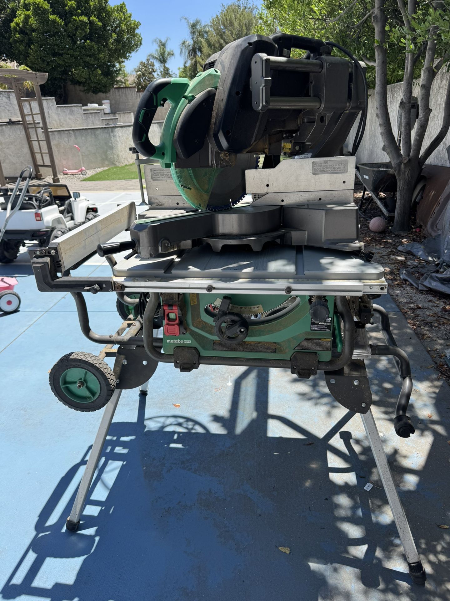 Table Saw & Miter Saw Both Metabo HPT Little Use Almost Brand New