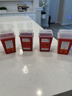 Needle Disposal Containers, Sharps Disposal Container, Biohazard Containers, Small Sharps Container - 1 Quart