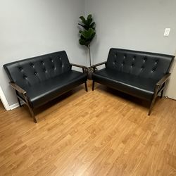 2 Office style couch armchair sofas iset