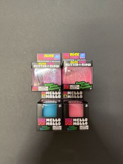 Nee Doh Nice Cube Glitter & Glow and Mello Mallo 4-Pack