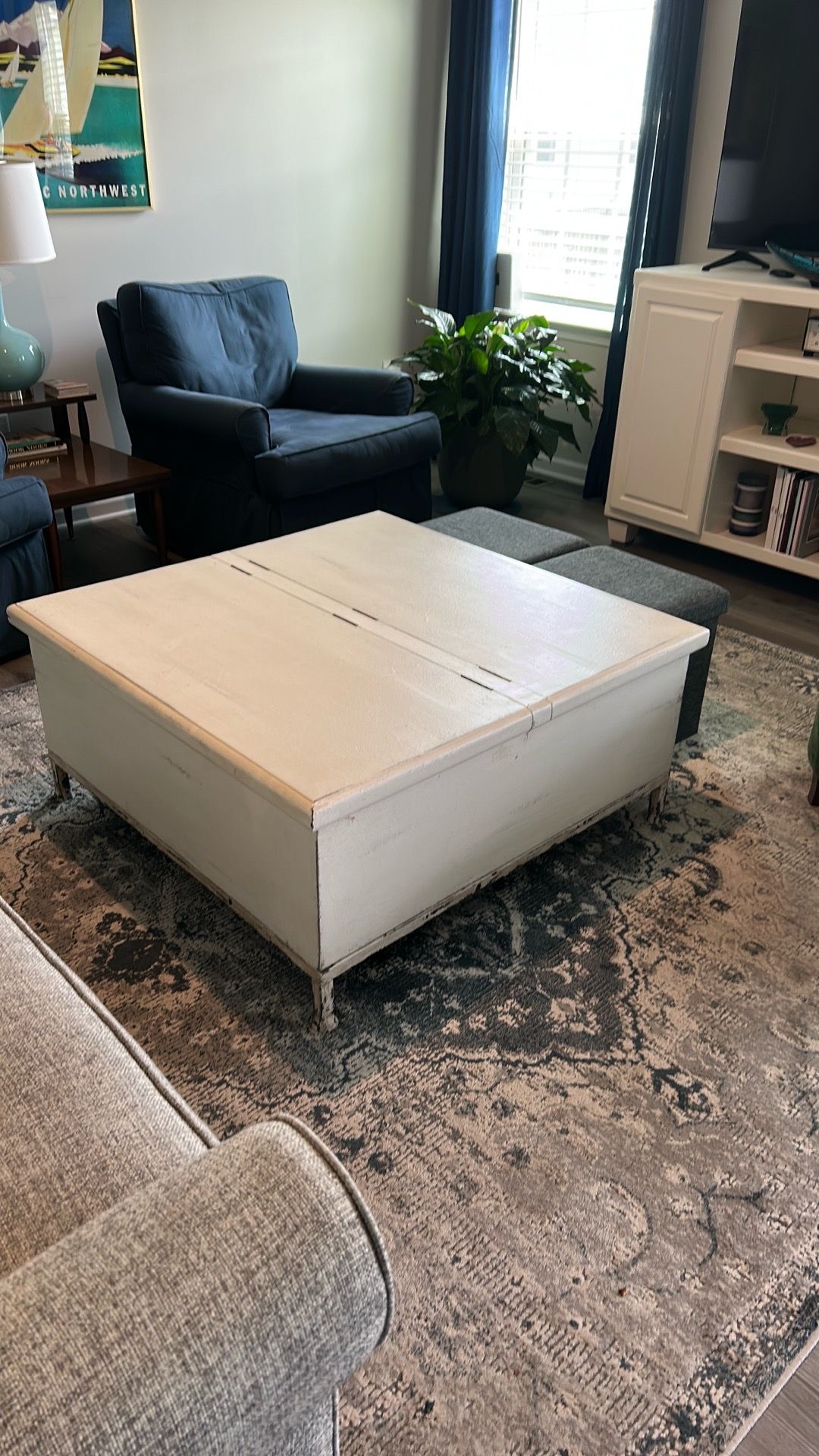 Solid Wood Coffee Table with Storage
