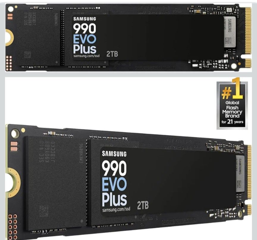 Samsung 990 EVO Plus SSD 2TB, PCIe Gen 4x4, Gen 5x2 M.2 2280, Speeds Up to 7,250 MB/s, Upgrade Storage for PC/Laptops, HMB Technology and Intelligent,New Products : American Fashion Style Bags On Sale