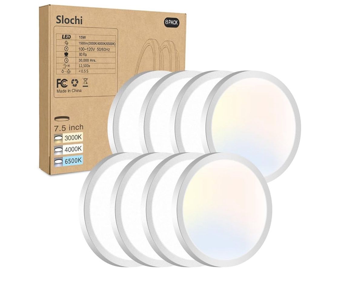 Modern Kitchen Recessed Ceiling Lamp 15W 1500Lm 7.5 Inch