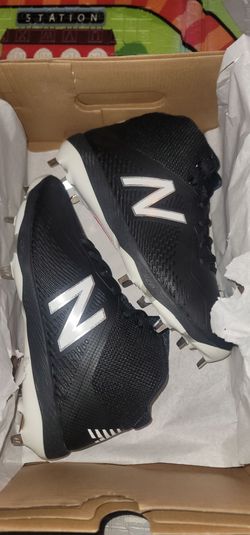 Brand New New Balance Black White Metal Mid Baseball Cleats Size 7