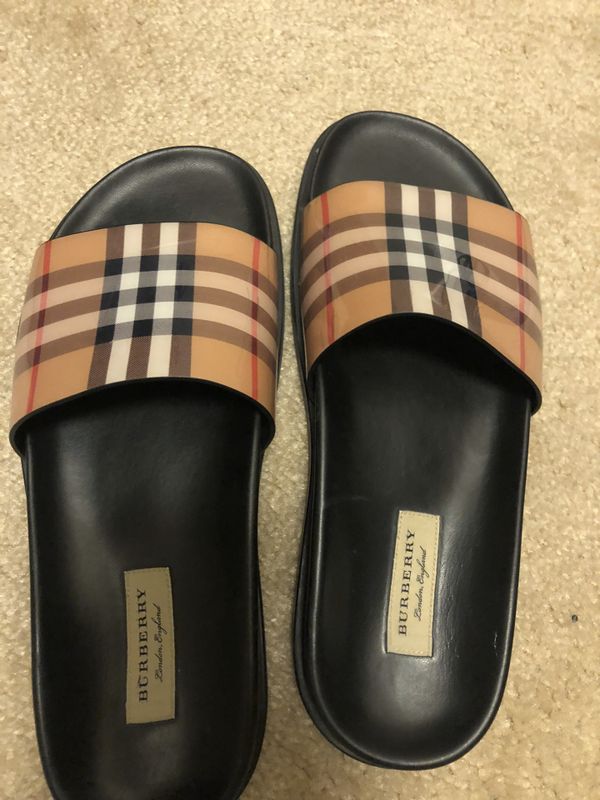 burberry slides on sale