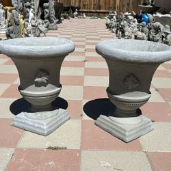 New Flower Pots Made Out Of Cement Perfect Gift 