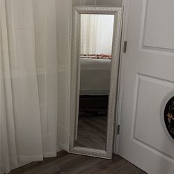White mirror with Gold design