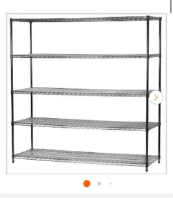 NEW IN BOX Shop HDX 5-Tier Commercial Grade Heavy Duty Steel Wire Shelving Unit in ChromeMax (72 in. W x 72 in. H x 24 in. D)