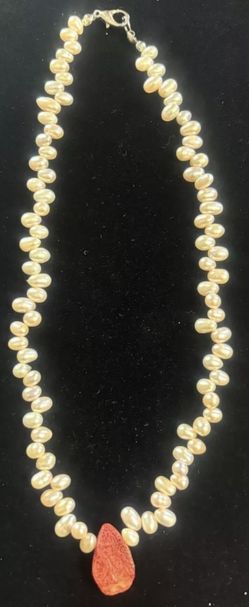 River Pearl Necklace Sterling Silver Clasp