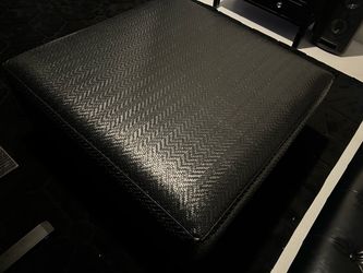 Black Woven Ottoman