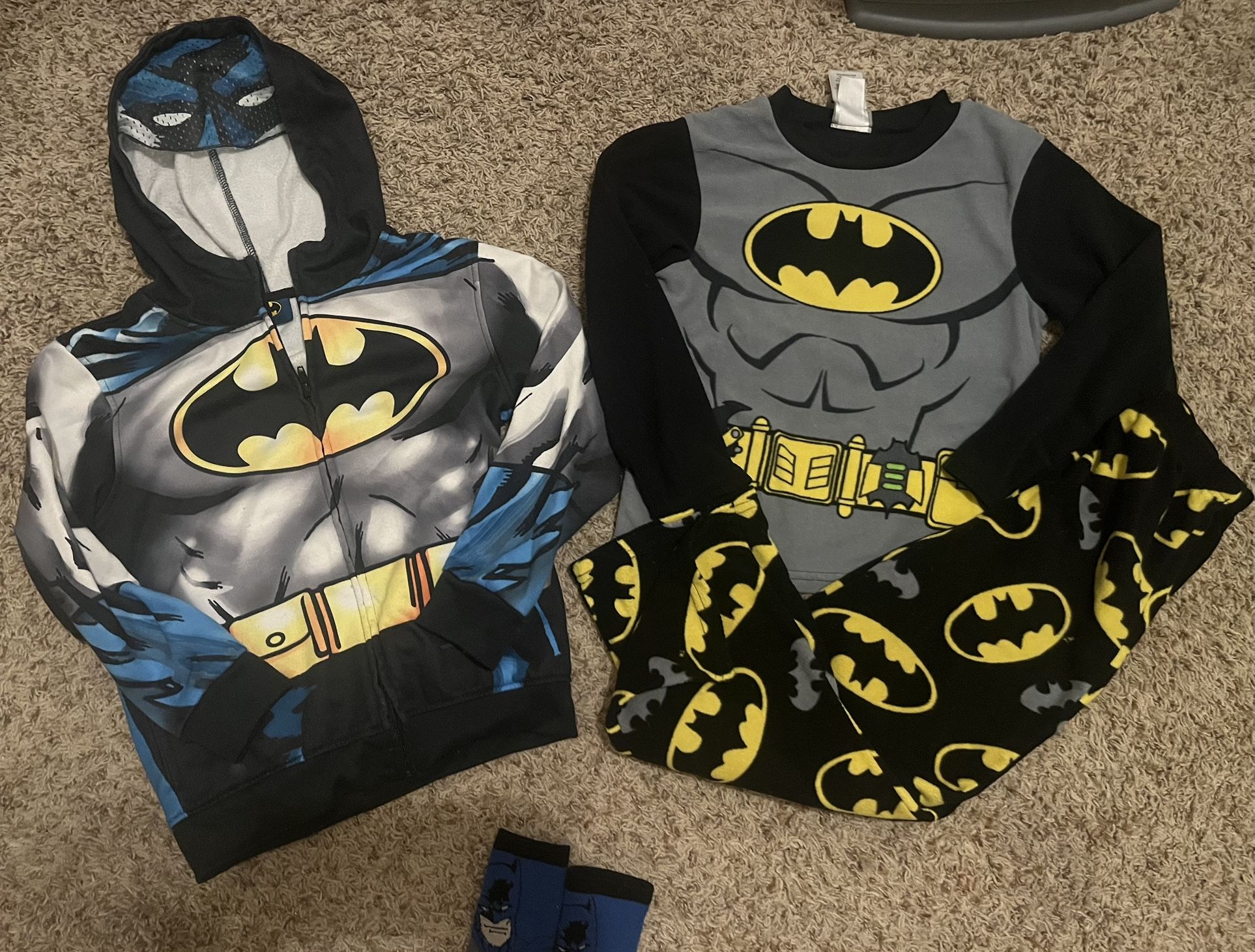 Kids Batman Pjs And Zip Up Hoodie Bundle