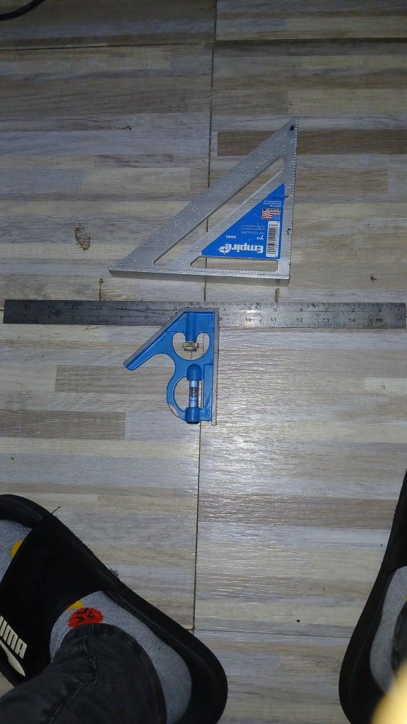 Tools Empire Level 2990 Magnum 7 Inch Heavy Duty Aluminum Rafter Square, & empire Level E250