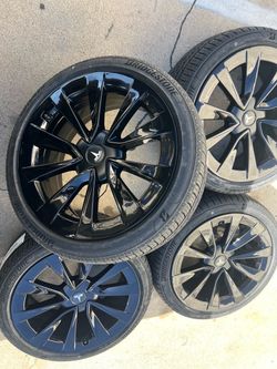 New Tesla model 3 rims and tires 19” Oem factory wheels rines y llantas nuevas fits Tesla model 3 Tesla model Y