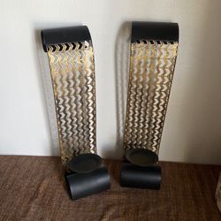 Large modern wall candle holders (2)