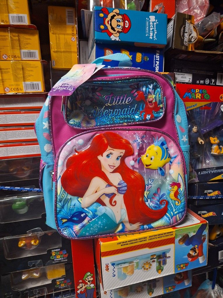 Little Mermaid 12 Inch Backpack 