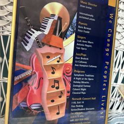 Vintage Framed Norwalk  60 Th Anniversary Symphony Poster13x10