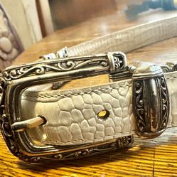 Brighton White And Cream Belt Reversible