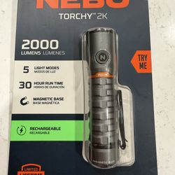 NEBO Torchy 2000 Lumen Rechargeable Flashlight 