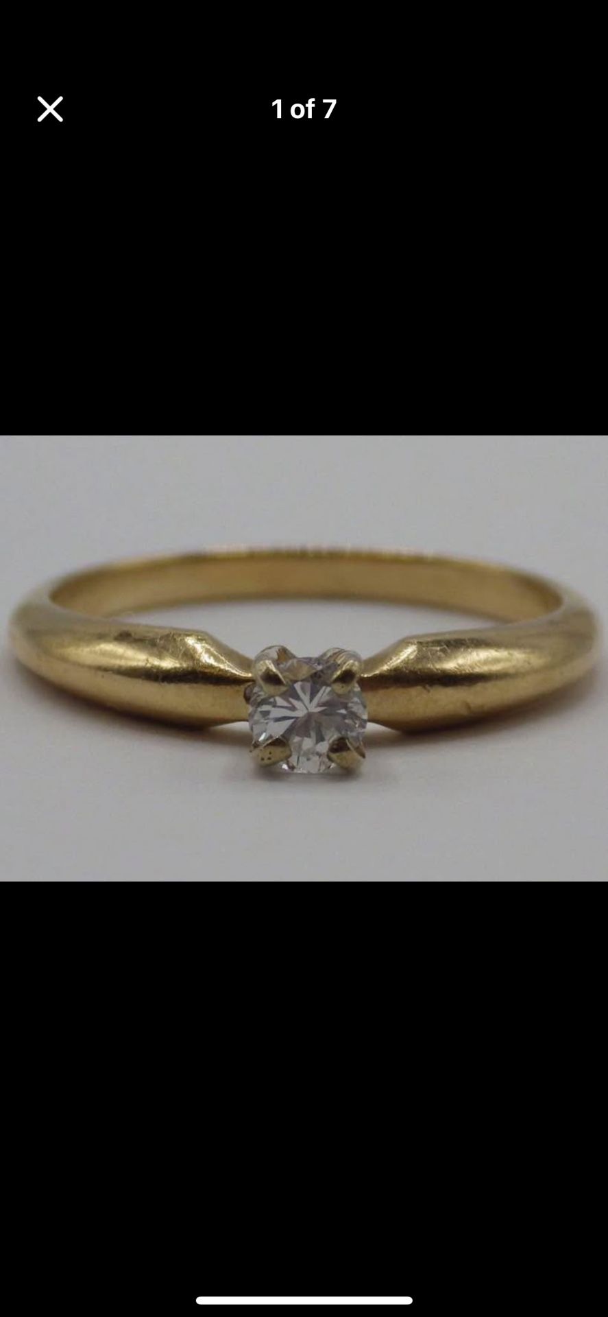 14k Gold 0.25ct Round Cut Diamond Ring