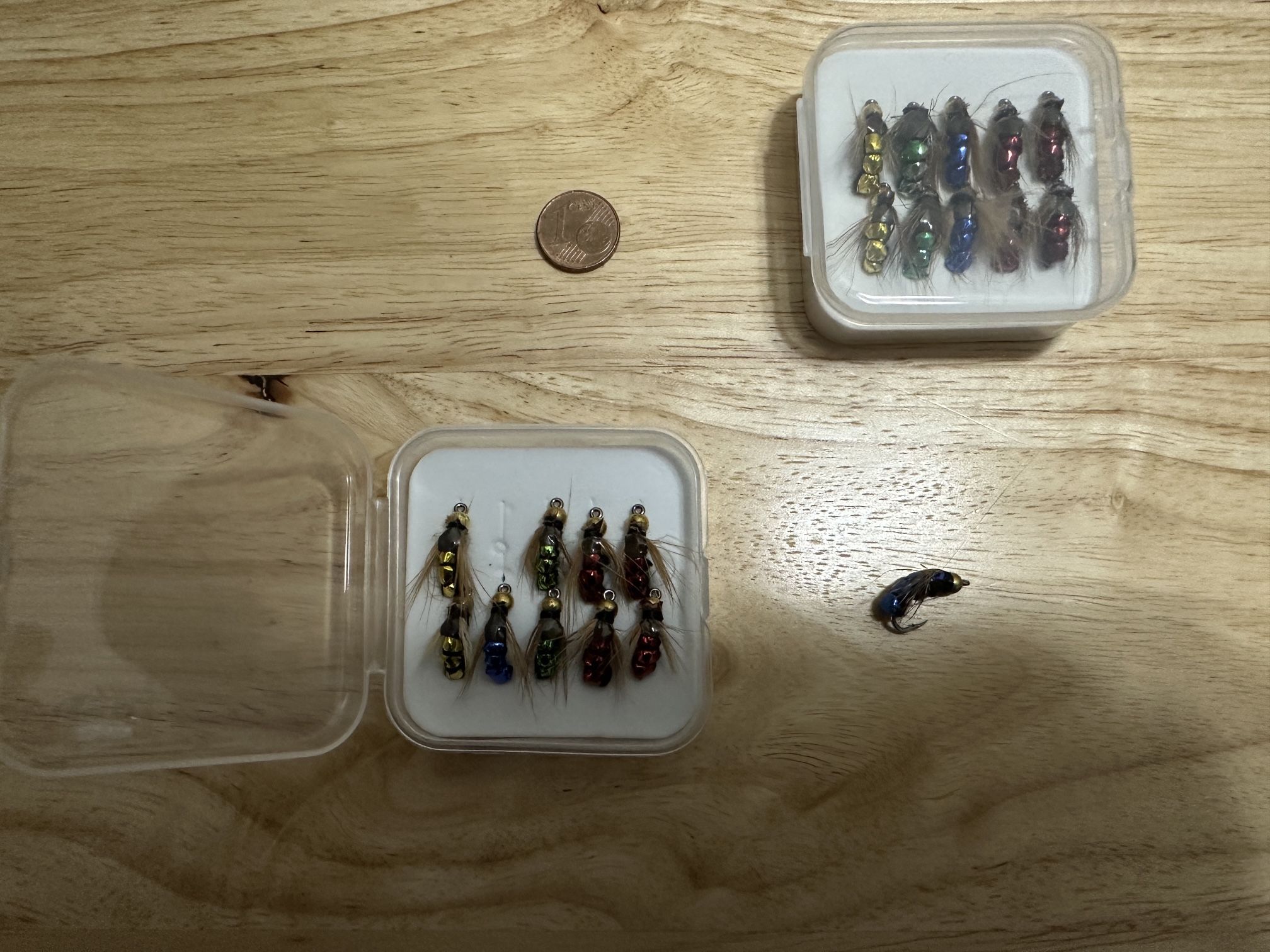 🎣 10pcs Artificial Insect Fishing Bait – Brass Bead Head Scud Fly (New)