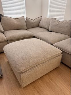 6-Piece Modular Sectional Sofa with Ottoman
