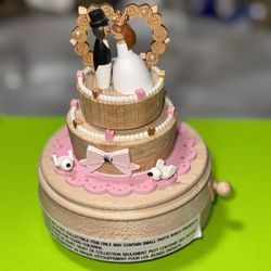 Wooderful Life Music Box Wedding Cake Topper 