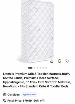 Letmxiu Premium Crib & Toddler Mattress