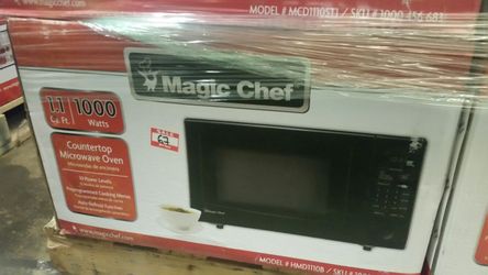 Magic chef 1.1 cu. Ft. 1000 watts countertop microwave oven