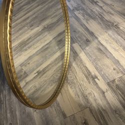 24”inches Round Rustic Gold Mirror  – $60  OBO