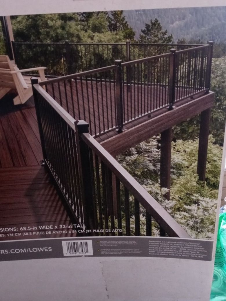 6 Ft Decking Rail Aluminum