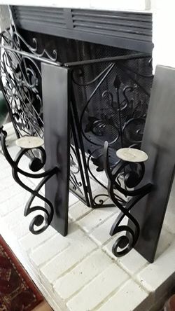 Very heavy iron candle holders from bombay