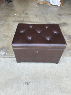 Brown Storage Ottoman