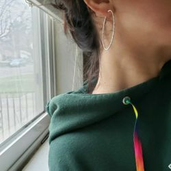 ((25$ If Meet Up)) Sterling Silver Hoop Earrings Brand New 925