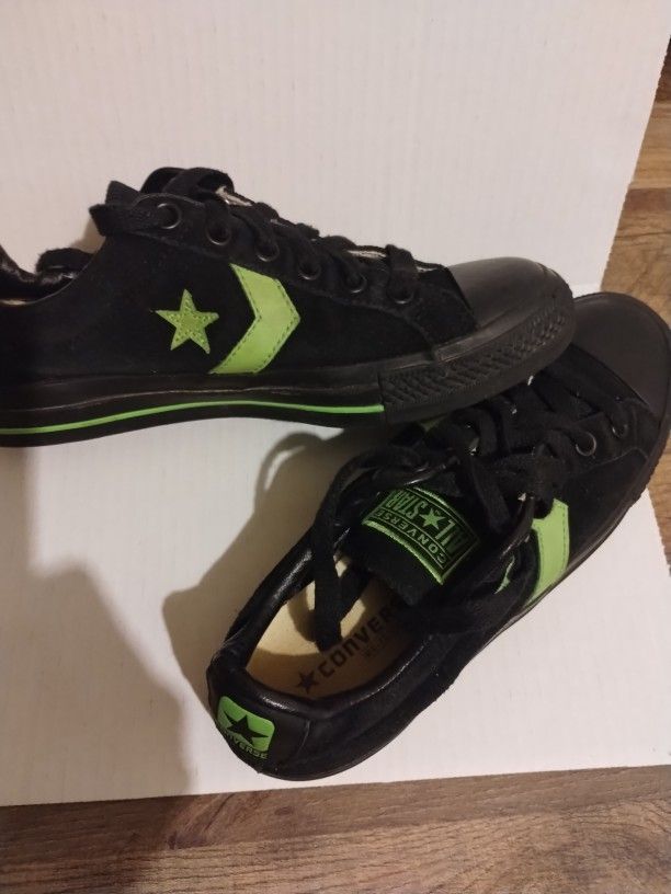 Men's Size 7 Lime Converse Green And Black 