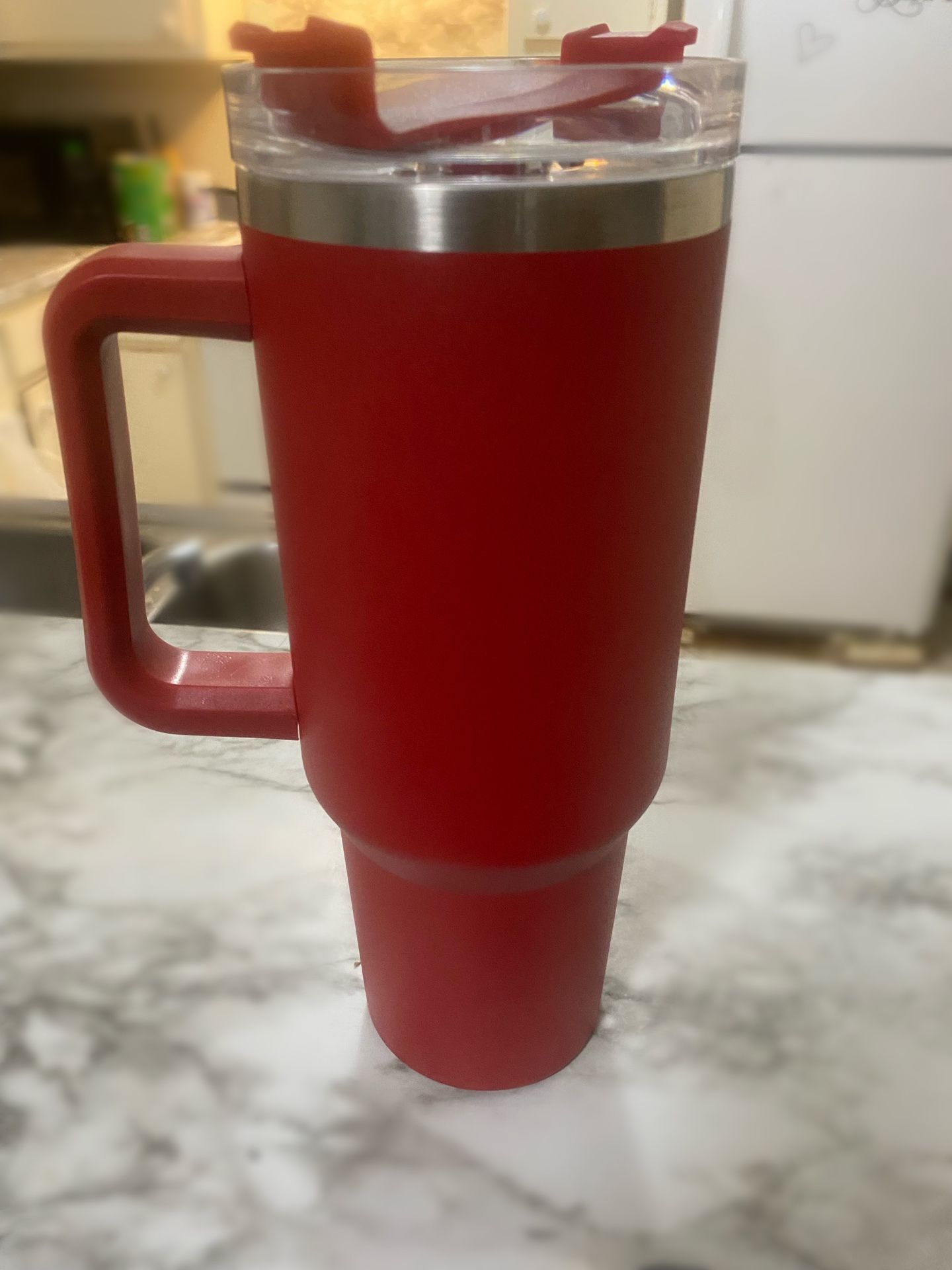 Rare Flame colored Stanley 40oz tumbler cup, good used condition