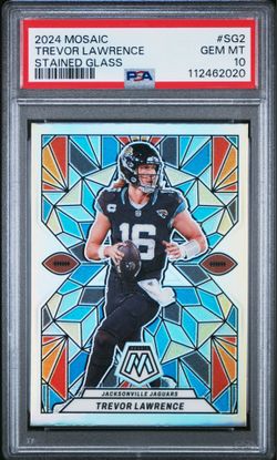 PSA 10 2024 Panini Mosaic Stained Glass Trevor Lawrence #SG2