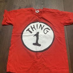Boys Or Girls Red Dr. Suess Thing 1 Shirt Size 7 #12