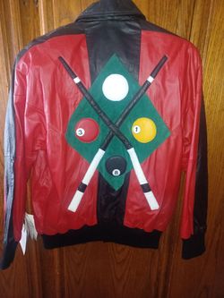 New  Vintage  Men's  Pelle Leaher Pool Ball Jacket