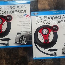 Tire Shaped Auto Air compressor 2 packs - Fix Balloons too