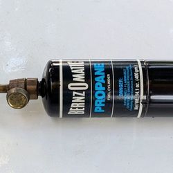 BernzOmatic Model TX-9 with Classic Brass Torch Kit, which includes a torch and a 14.1 oz propane cylinder. 