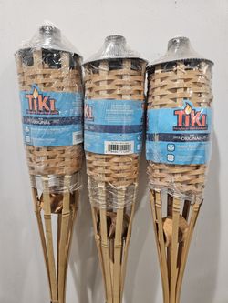 3 Brand New, TIKI Bamboo Tiki Torches