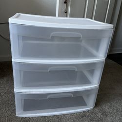 White Plastic Drawers