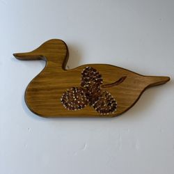 Vintage Handmade Wooden Duck 