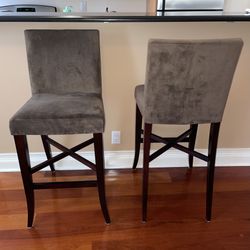 Set Of 2 Crate&Barrel Bar Stools
