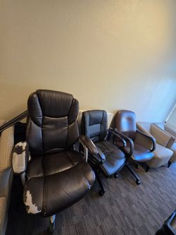 FREE - heavily used rolling office chairs