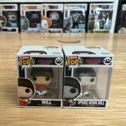 2 BITTY Will Byers 1" Funko Pops RARE CHASE Upside Down #437 Stranger Things 426