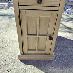 Night Stand With Shelf And Power Station.