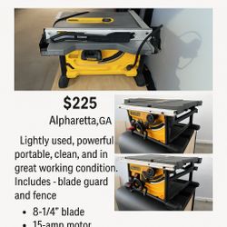 Dewalt 8-1/2” Table Saw GREAT CONDITION