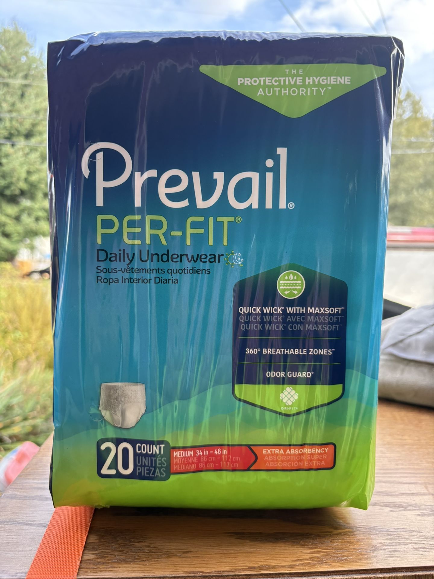Prevail Per-fit Daily Underwear Size Medium